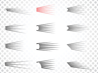 Speed Lines in linear Form . Vector Illustration .Technology  Logo . Design element . Abstract Geometric shape . 