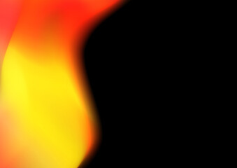 Abstract orange gradient blur background on black background