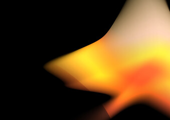 Abstract orange gradient blur background on black background