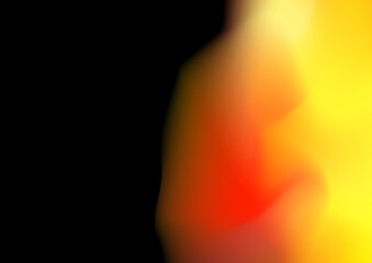 Abstract orange gradient blur background on black background