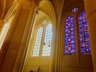 Stained glass window of the Chartres cathedral