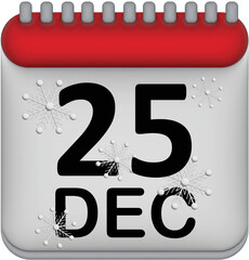 Calender  3d daily date Christmas edition