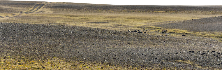 Isolated PNG cutout of the Icelandic steppes  on a transparent background