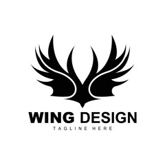 Wings Logo, Phoenix Logo, Bird Wing Vector, Template Illustration, Wing Brand Design