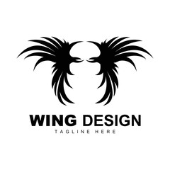 Wings Logo, Phoenix Logo, Bird Wing Vector, Template Illustration, Wing Brand Design