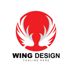 Wings Logo, Phoenix Logo, Bird Wing Vector, Template Illustration, Wing Brand Design