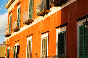 beautiful italian island procida famous for its colorful marina, tiny narrow streets and many beaches