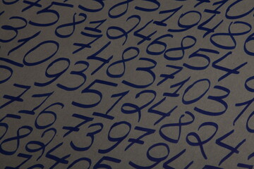 Background of numbers. from zero to nine. Numbers texture. Finance data concept. Mathematic. Seamless pattern with numbers. financial crisis concept. Business success.