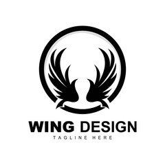 Wings Logo, Phoenix Logo, Bird Wing Vector, Template Illustration, Wing Brand Design