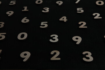 Background of numbers. from zero to nine. Numbers texture. Finance data concept. Mathematic....