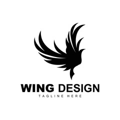 Wings Logo, Phoenix Logo, Bird Wing Vector, Template Illustration, Wing Brand Design
