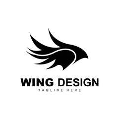 Wings Logo, Phoenix Logo, Bird Wing Vector, Template Illustration, Wing Brand Design
