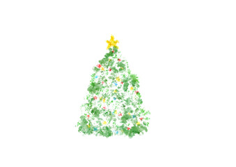 christmas tree on white