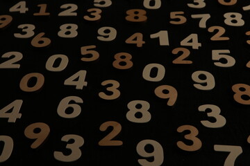 Background of numbers. from zero to nine. Numbers texture. Finance data concept. Mathematic....