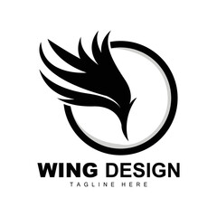 Wings Logo, Phoenix Logo, Bird Wing Vector, Template Illustration, Wing Brand Design