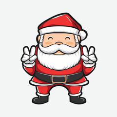 cute santa claus character vector