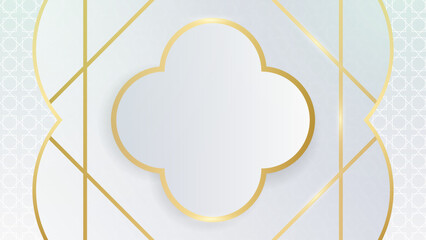 Arabic Islamic Elegant White Luxury Ornament Background with Copy Space for Text