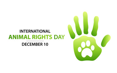 International Animal Rights Day. December 10. Holiday concept. Template for background, banner, card