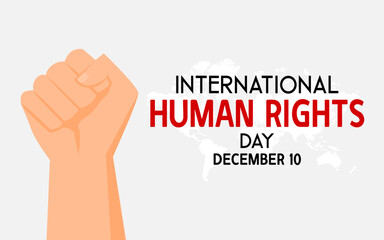 INTERNATIONAL HUMAN RIGHTS DAY DESIGN AND CONCEPT, SUITABLE FOR POSTER, BANNER, STICKER, OR SOCIAL MEDIA