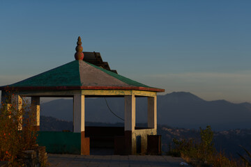 gazebo in the mountains