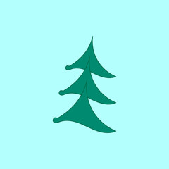 An image of a Christmas tree. A festive tree. Background for postcards and scrapbooking.
