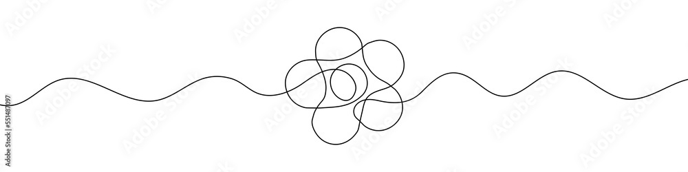 Canvas Prints continuous linear drawing of flower icon. one line drawing background. vector illustration. linear d