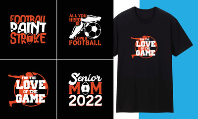 Fototapeta premium Football Typography T shirt Design