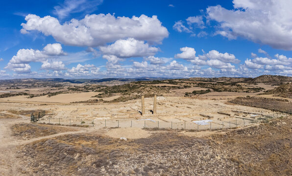 archaeological site of Los Banales, ancient roman city, Sadaba, Cinco Villas, Aragon, Spain
