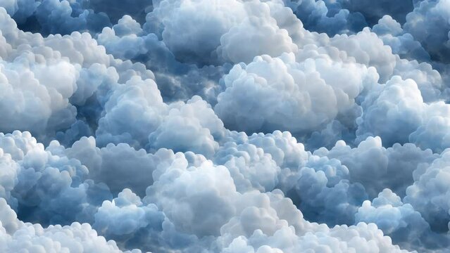 Beautiful blue cloudscape abstract sky heaven animated background