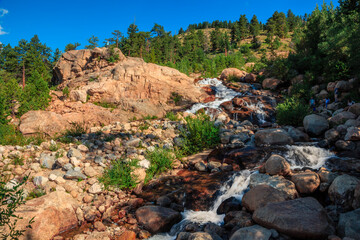 Horseshoe Falls from Alluvial Fan Trail, Rocky Mountain National Park, Colorado