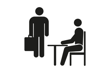 Office icon silhouette simple design