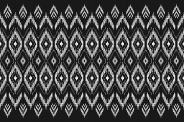 Carpet ethnic pattern art. Ikat ethnic seamless pattern in tribal. Design for background, wallpaper, vector illustration, fabric, clothing, carpet, textile, batik, embroidery.