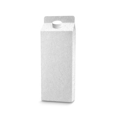 Paper milk box isolated