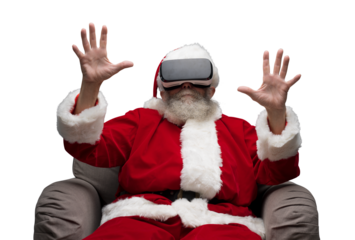 Santa Claus experiencing virtual reality