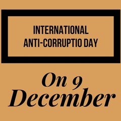International anti-corruption day on 9 December 