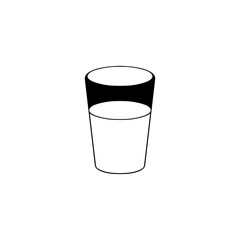 Glass of milk icon