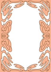 Frame abstract in retro colors. Suitable for web background, fabric print, poster, banner. Modern illustration