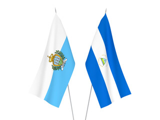 San Marino and Nicaragua flags