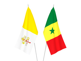 Vatican and Republic of Senegal flags