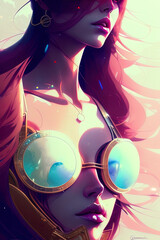 ultradetailed beautiful panting of a stylish woman