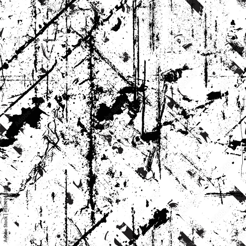 Aufkleber Vector Seamless Pattern. Seamless Texture with Grunge Elements.
