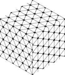 Cube Logo with lines.Square unusual icon Design .Black Vector stripes .Geometric shape. Photo border frame
