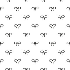 Seamless pattern with black bows
