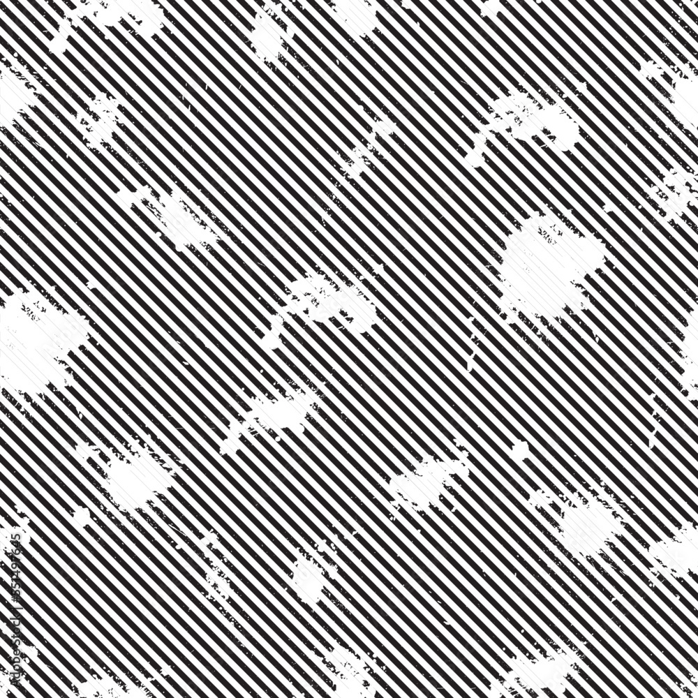 Poster Vector Seamless Pattern. Seamless Texture with Grunge Elements.

