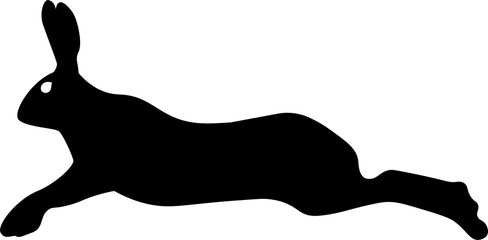 silhouettes of rabbit. Rabbit pose. Easter and the year of the zodiac. illustration of a quadruped animal.