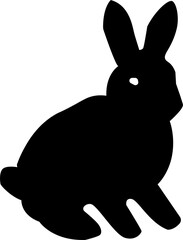 silhouettes of rabbit. Rabbit pose. Easter and the year of the zodiac. illustration of a quadruped animal.
