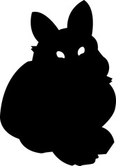 silhouettes of rabbit. Rabbit pose. Easter and the year of the zodiac. illustration of a quadruped animal.