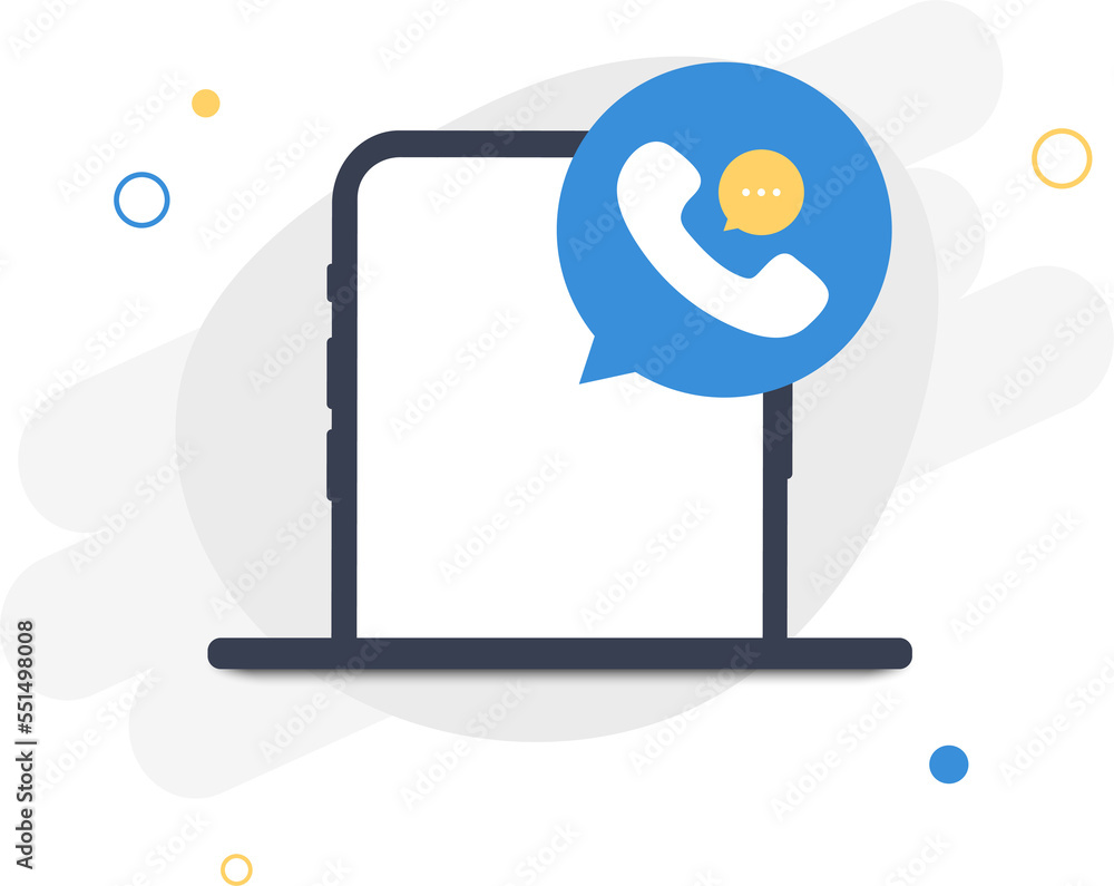 Aufkleber smartphone with call center icon and bubble talk. talking with service call support hotline and call