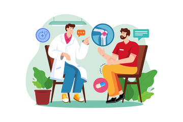 Doctor Gives A Consultation To A Male Patient