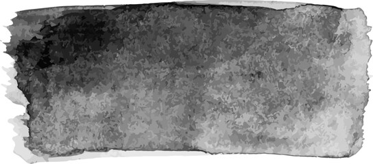 Grunge black water color texture stripe brush on white background (Vector) - obrazy, fototapety, plakaty